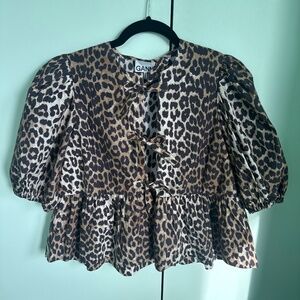 Ganni leopard top